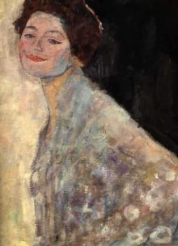 Gustav Klimt : Portrait of a Lady in white
